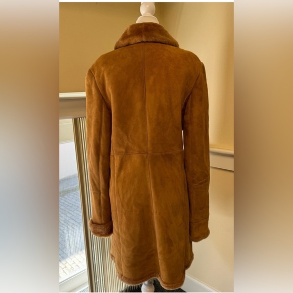 Women's Searle Brown Shearling Coat - Picture 6 of 7
